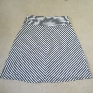Faded Glory Black and White Midi A-line Skirt